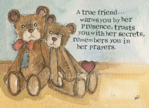 A true friend my painted bear