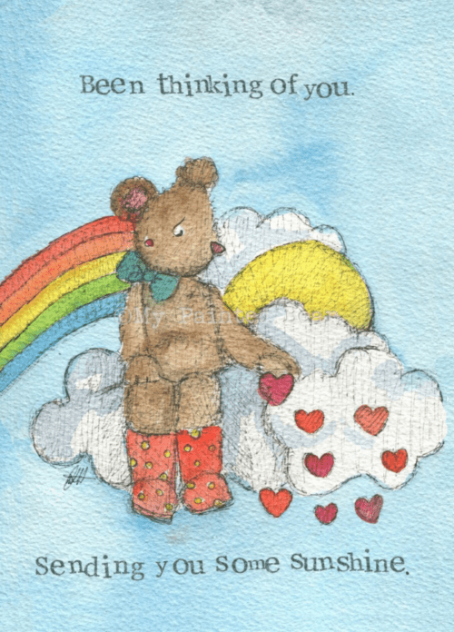 been thinking of you my painted bear