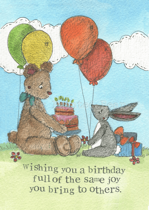 Birthday joy my painted bear