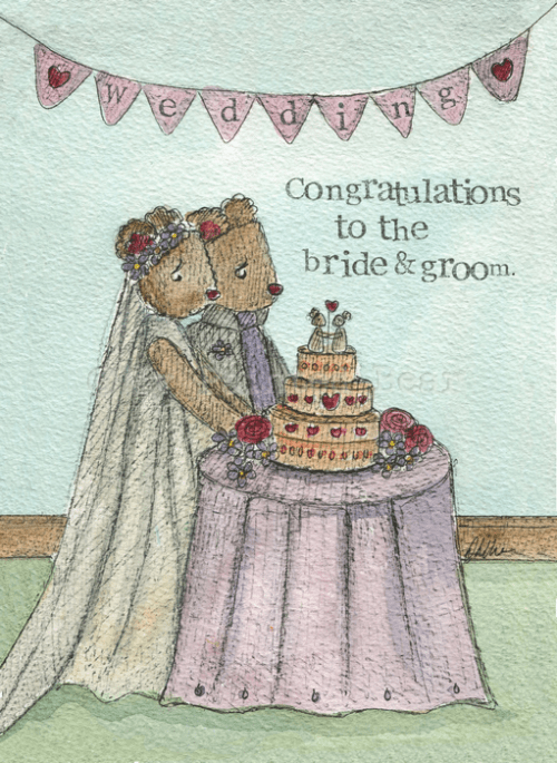 Bride and groom my painted bear