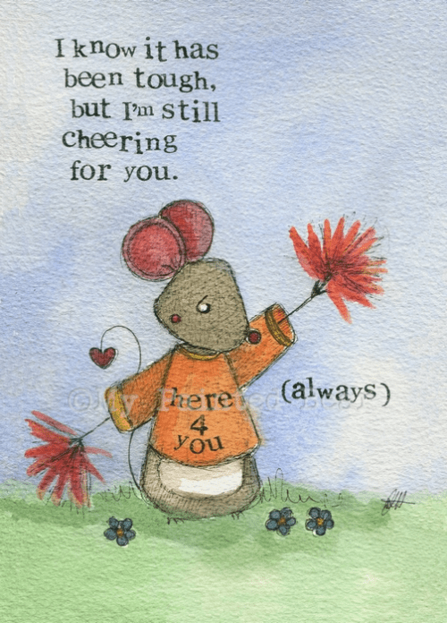 Cheering for you my painted bear
