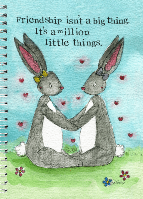 Friendship - A5 Notebook my painted bear