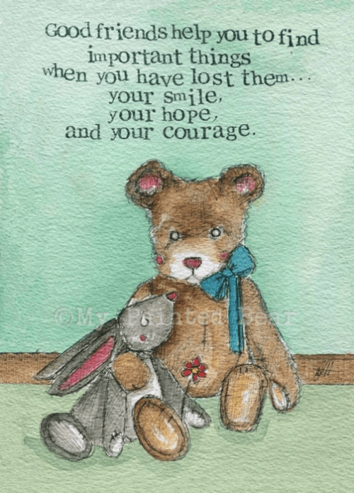 good friends my painted bear