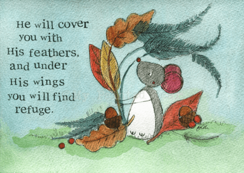 He will cover you my painted bear